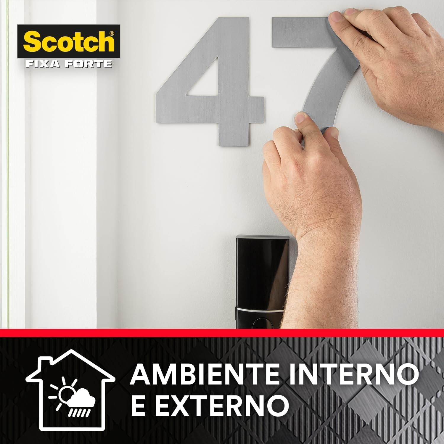 Scotch, 3M, Fixa Forte, Fita Dupla Face, Fixação Extrema, 12mm x 2m