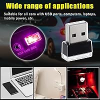 Vista 6 de Augeny - 7 luces LED USB para interior de coche, lámpara de ambiente, luz nocturna decorativa con conexión USB, kit de iluminación ambiental