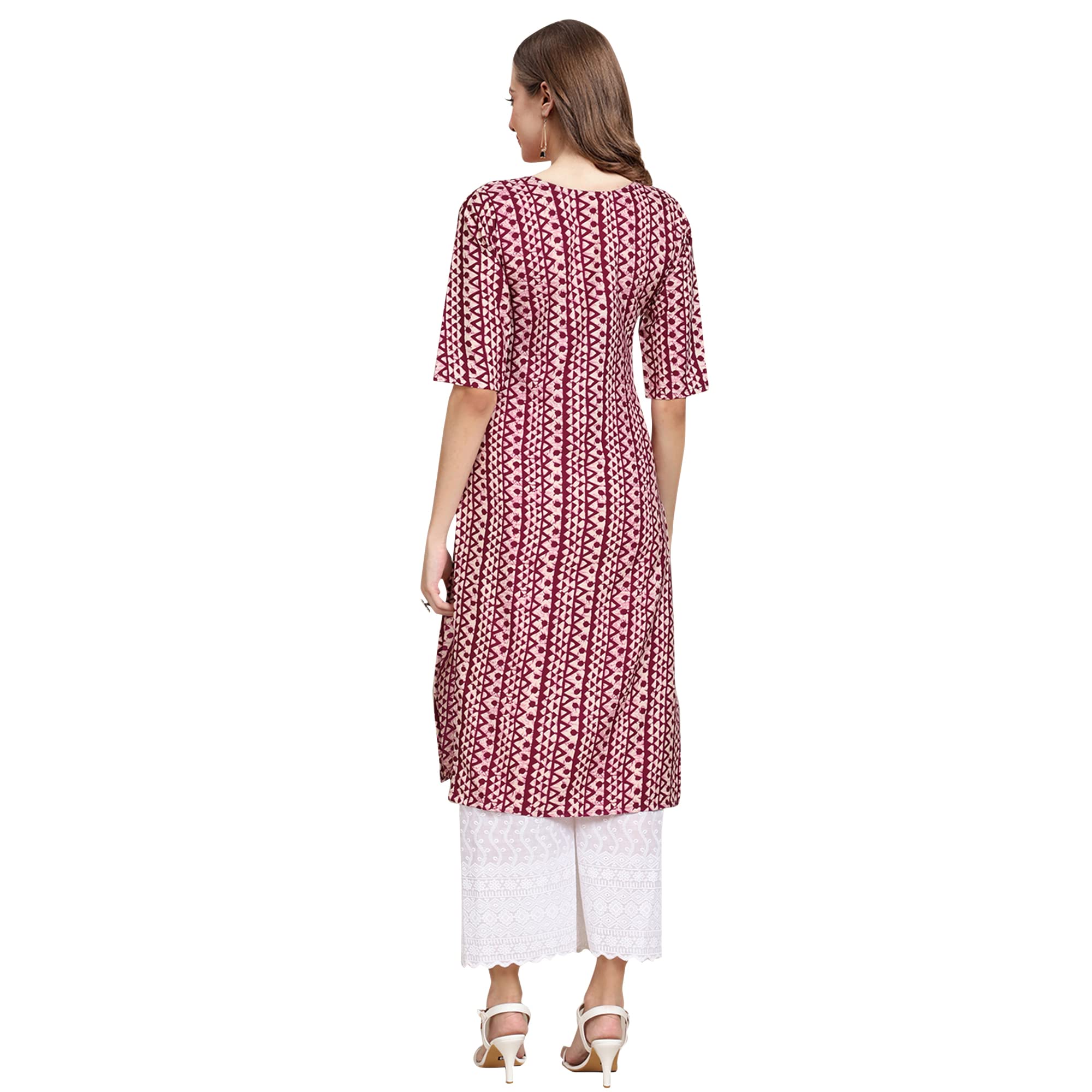 Pinkmint Women's Crepe Digital Print Straight Kurta [Pack Of 6](Mv-347-349-355-374-377-356-L)