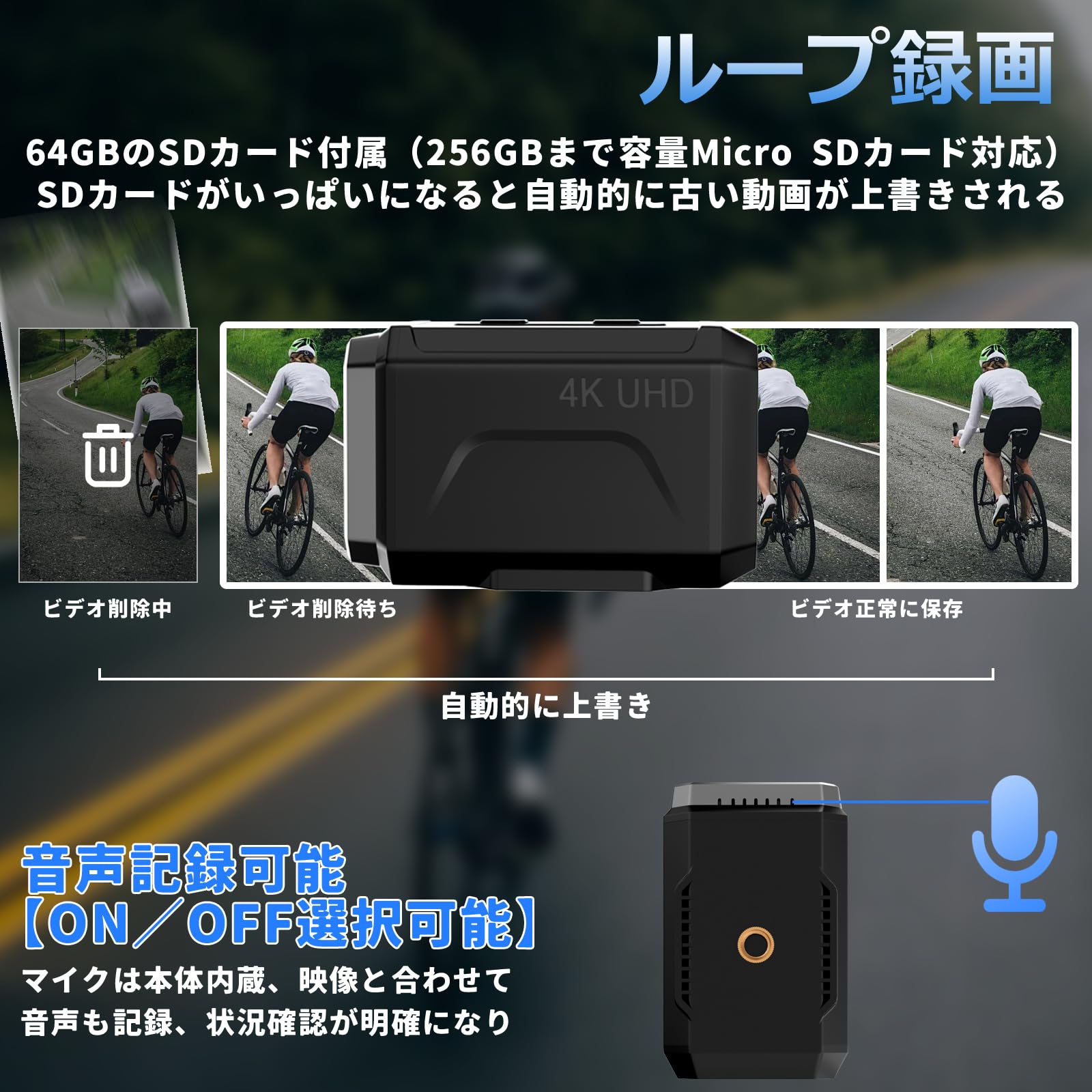 Amazon | CLYZSTU 4Kアクションカメラ ビデオカメラ WiFi スマホ連携