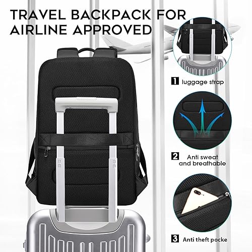 Miniatura 5 de FUTURE AESTHETICS Mochila inteligente de negocios impermeable para mujeres, hombres, mochila duradera aprobada para luchar adecuada como viaje,