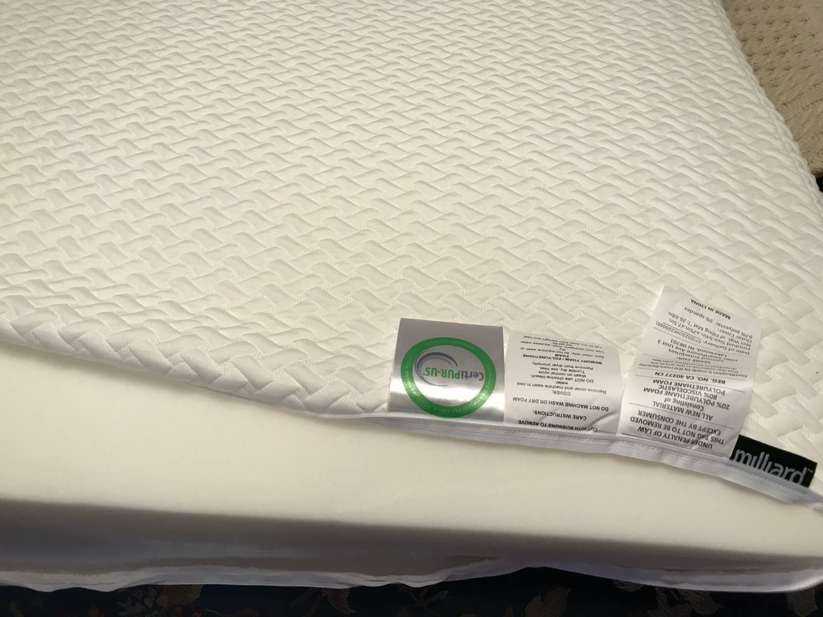 29/mo Finance Milliard Bed Wedge Mattress Topper with Memory Foam
