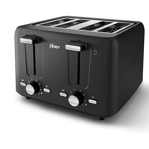 Oster 4-Slice Toaster with Bagel and Reheat Settings and Extra-Wide