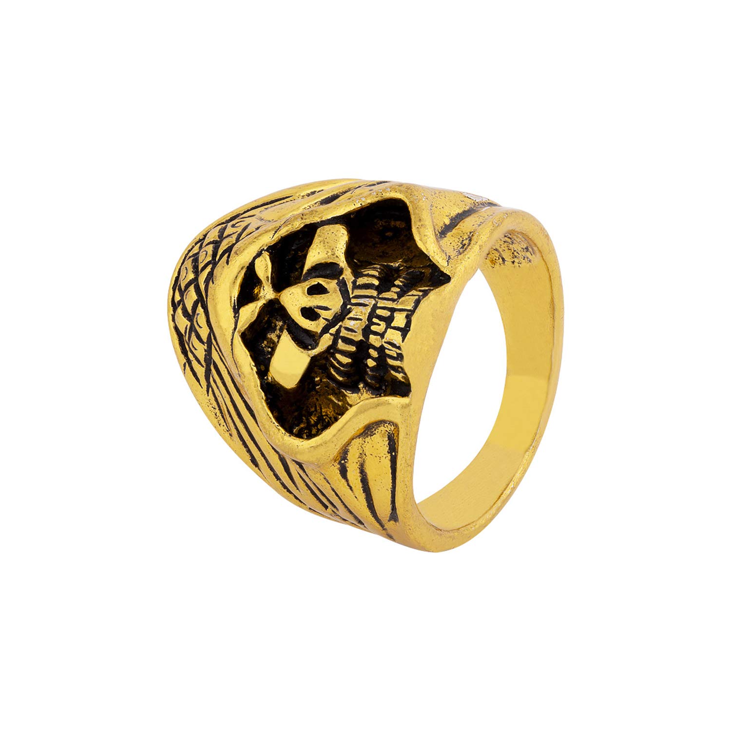 DARE Devil Collection Ring for Men (Golden) (8907617943213)