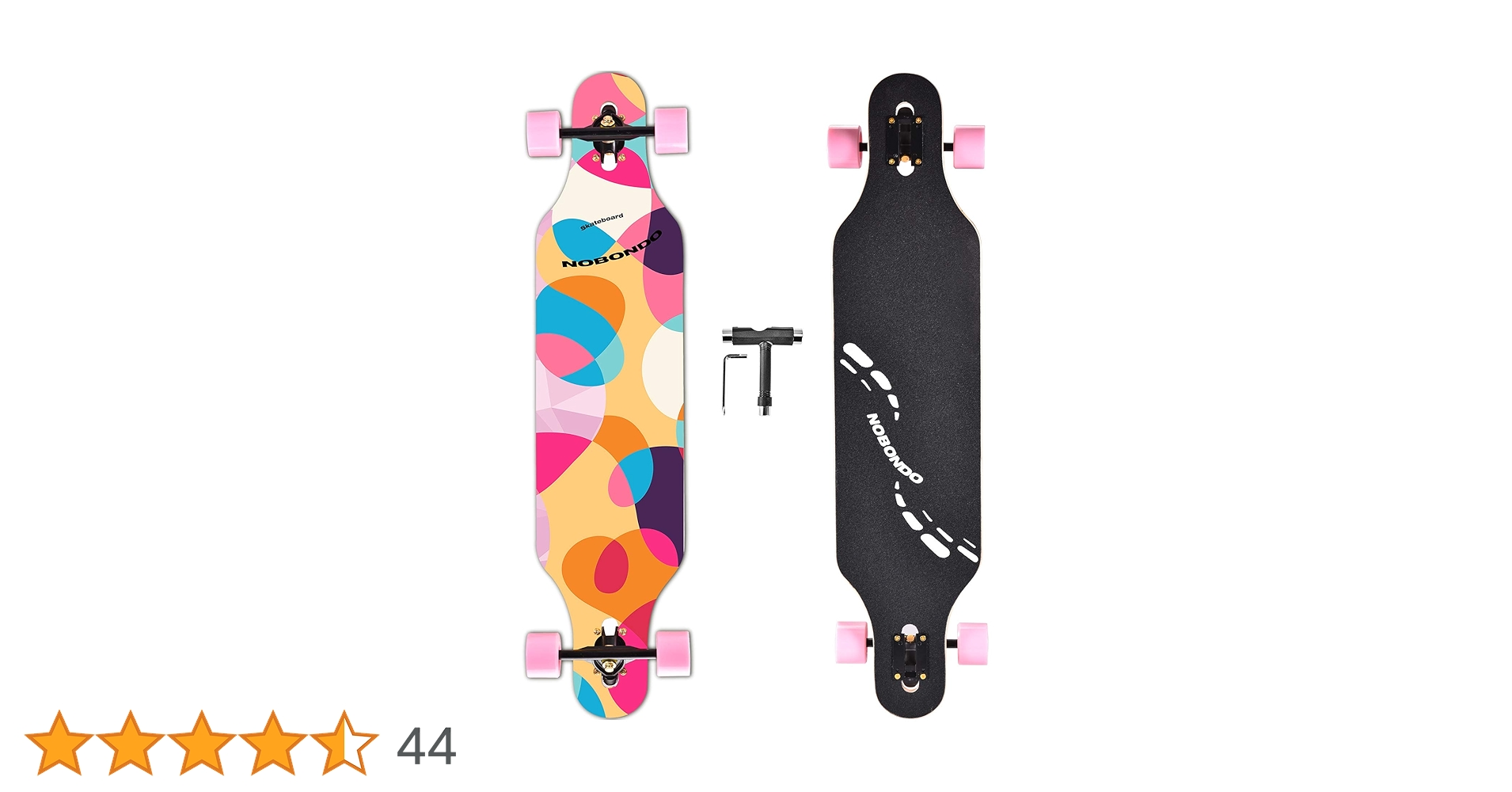 NOBONDO 41 Inch Longboard Skateboard - Canadian Maple