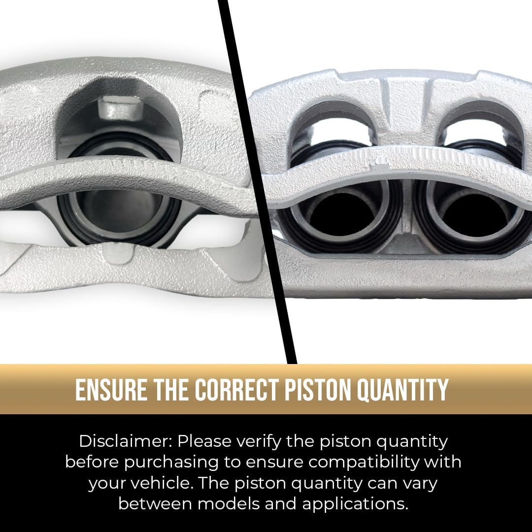 Max Advanced Brakes – EliteMAX Front Brake Caliper Set for 2007-2017 Jeep Wrangler, Driver & Passenger Side, Geomet Coated, Hardware Included, Disc Brake Caliper Assembly w/Bracket