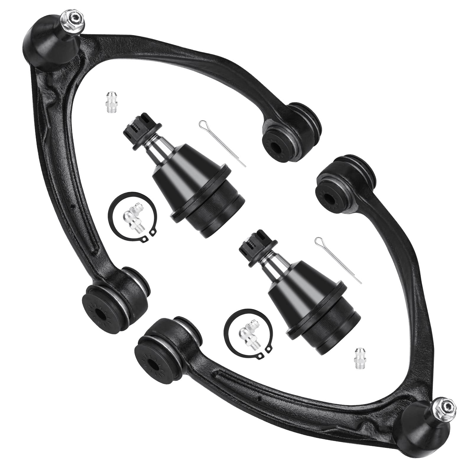 Front Upper Control Arms for Escalade 2007-2014 Chevy Silverado 1500 Suburban 1500 Tahoe Avalanche GMC Sierra 1500 Yukon Suspension Kit w/Ball Joints Replaces -K80669 K80670