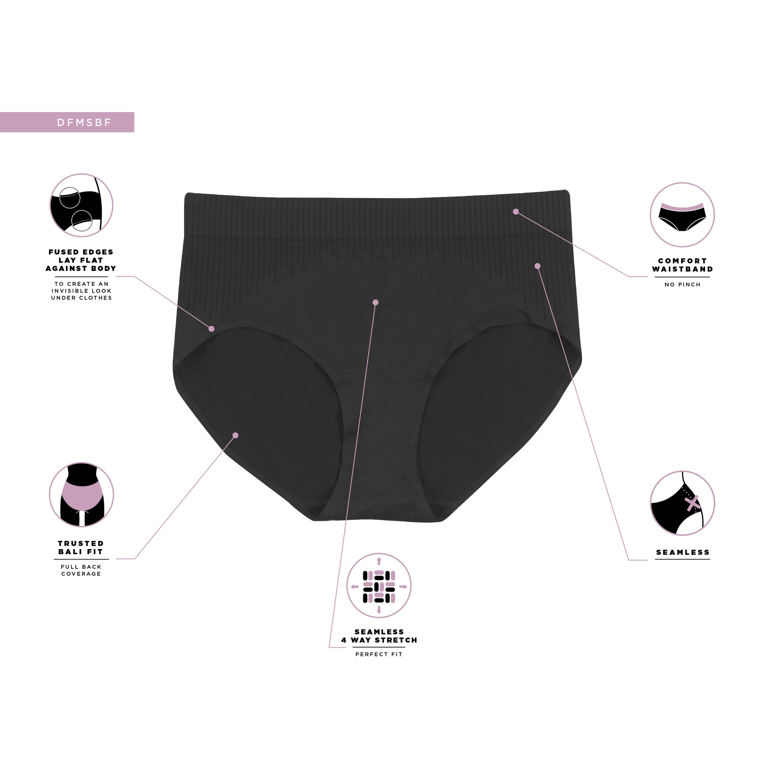 Bali Ropa Interior (Pack de 3) para Mujer