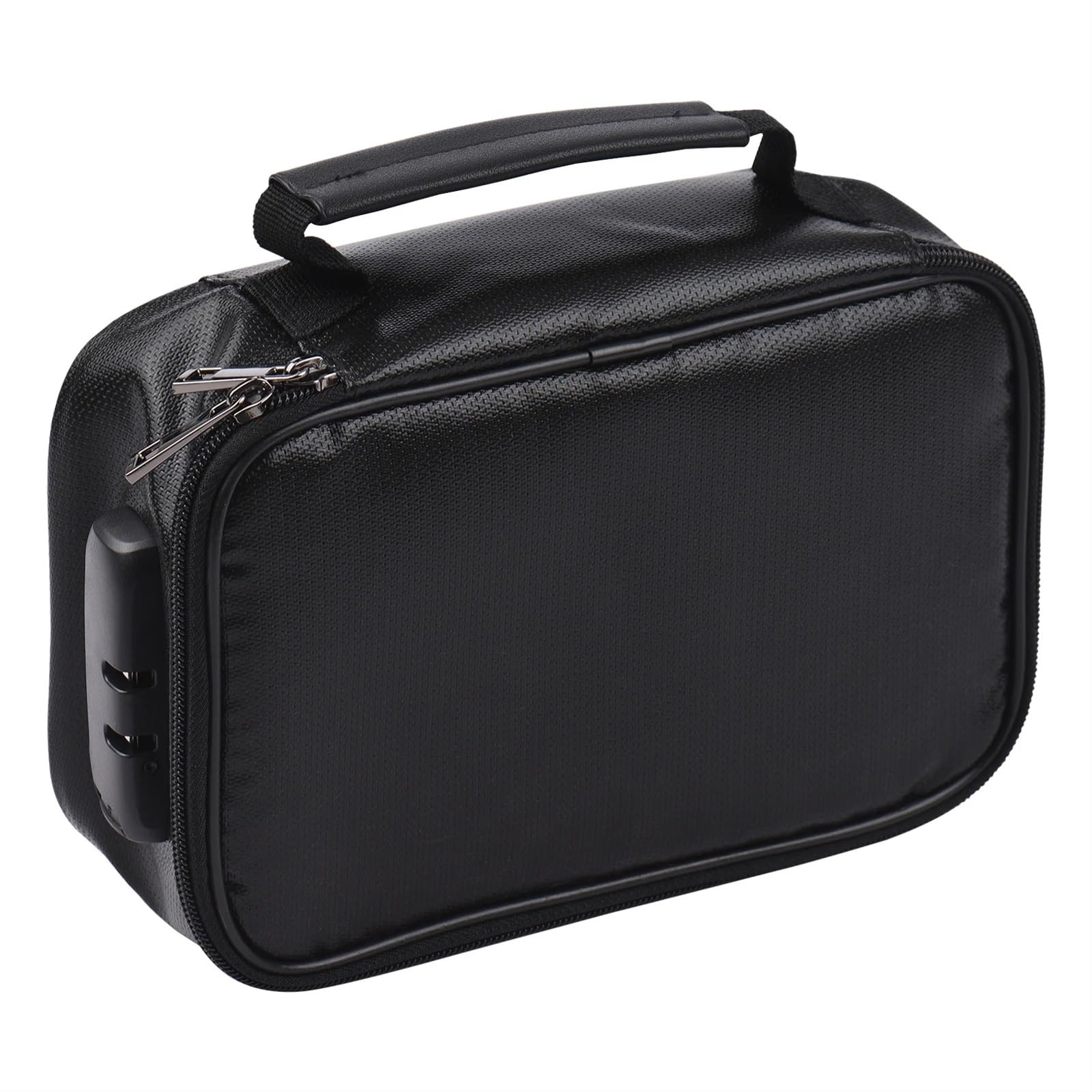 Borsa for Documenti ignifuga Organizer di Sicurezza Chiusura con Cerniera Custodia for Soldi Resistente al Fuoco e all'Acqua Custodia for Carte Multistrato(Black)