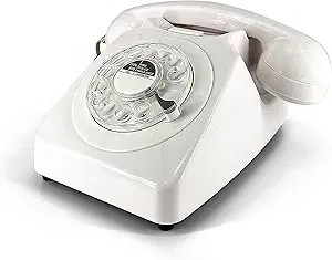 FeteFone The Mod Vintage Audio Guest Book Phone, Unique Voicemail Message Recorder Guestbook Alternative for Wedding, Bridal Shower, Birthday Party, Baby Shower, Anniversary, Engagement, White