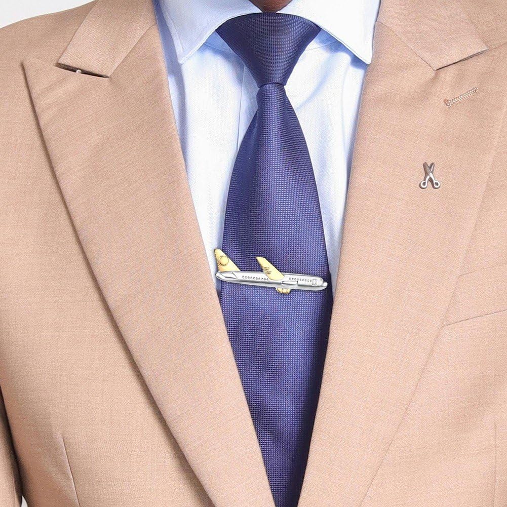 Pinza De Corbata para Hombre, Pinza De Corbata De Avión, Novedosa, Pinza De Corbata De Avión, Regalo para Aniversario De Boda, Negocios