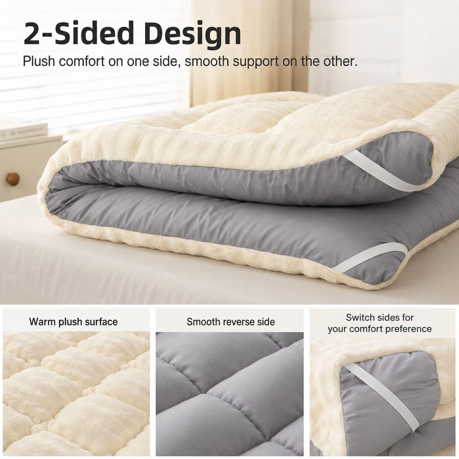 Materasso Futon Giapponese Soffice Morbido Con Design a Fascia Elastica