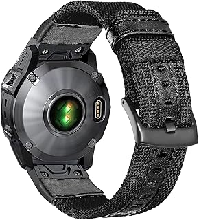 Olytop Military Style Nylon Watch Bands for Fenix 7/Fenix 6 Pro/Fenix 5/Epix Gen 2, 22mm Quick Easy Fit Replacement Wristband Stretchy Strap for Garmin Instinct, Fenix 6/Sapphire, Fenix 5 Plus