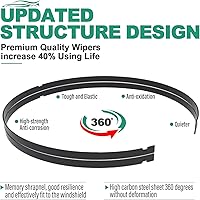 Vista 434 de 26" 20" 16" Windshield Wiper Blades Replacement for Dodge Grand Caravan 2008-2020 / Chrysler Town & Country 2008-2016 Premium All Weather Front Rear