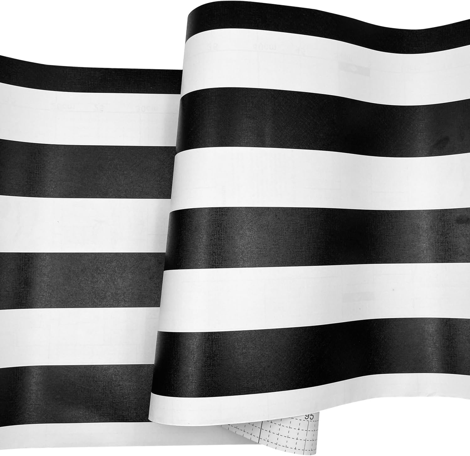 SimpleLife4U Black and White Stripe Self-Adhesive Shelf Liner Contact Paper 17.7 Inch By 9.8 Feet