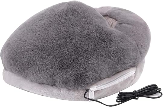 Firlar JYCAR USB Foot Warmer, Electric Heated Foot Cushion Heater for Men and Women Comfortable Soft Heated Slippers Cold Weather House Shoes to Keep Feet Warmer Comfortable