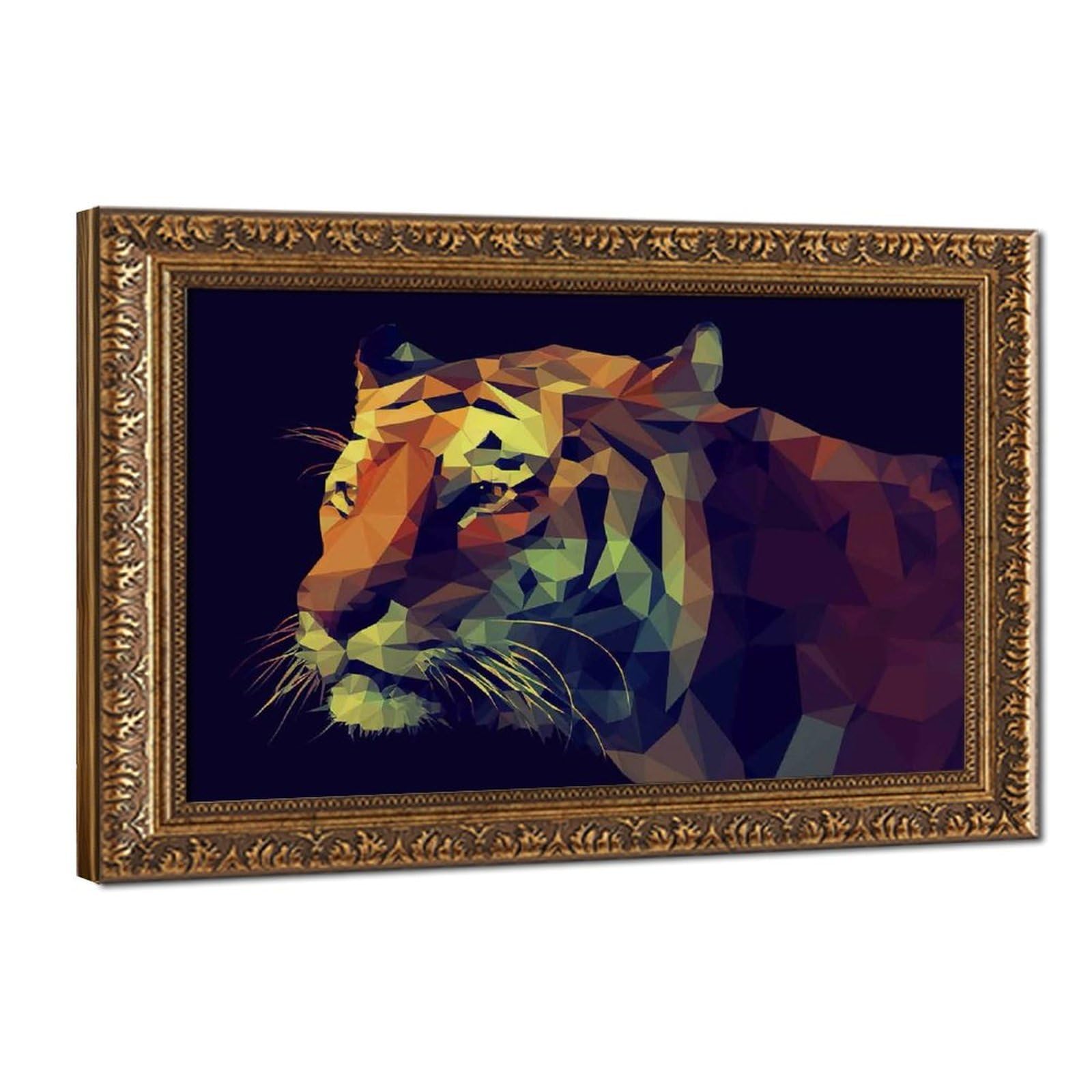 Bareronor Abstract Tiger Poster Canvas Poster Bedroom Decor Landscape Office Room Decor Gift 16" L X 24" W