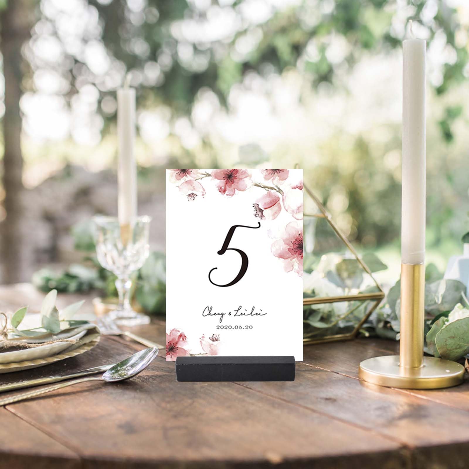 12 Elegante Kartenhalter Aus Holz - Perfekt Für Hochzeiten & Events