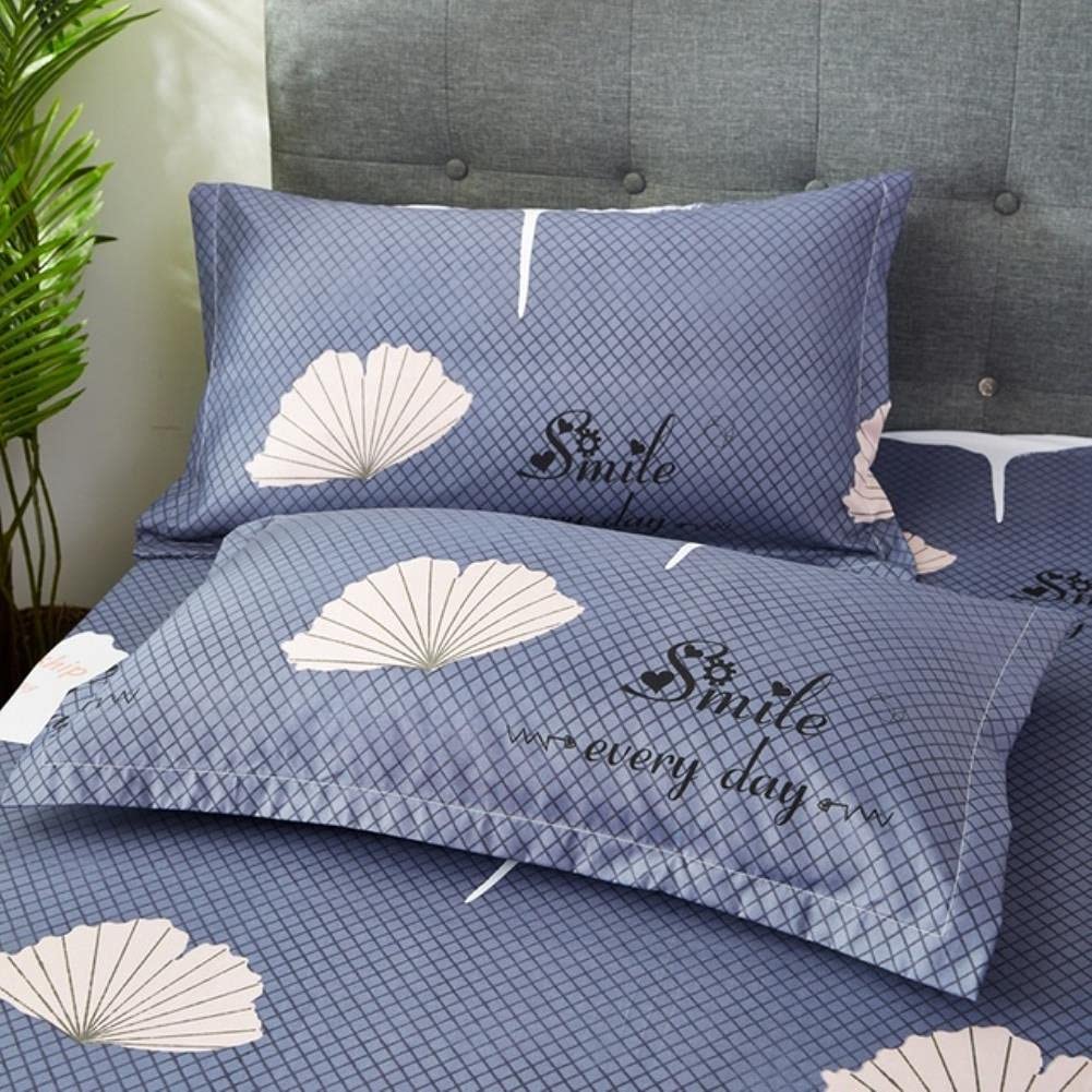 Taie d'oreiller Aloe Vera coton lot de 2 housse de lit 48x72 cm