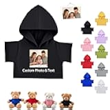 Personalized Teddy Bear Clothes with Photo Name, Custom Stuffed Animal Clothes Fit 8 to 16inch Stuffed Bear Clothing, Personalized Doll Clothing Make Your Own Plush Doll Shirt