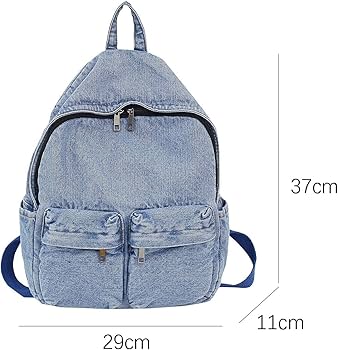 ZALHIN Backpack. Ladies Denim Shoulder Bag， Female Vintage