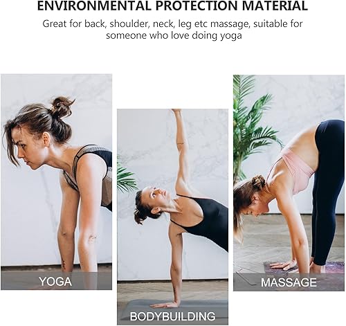 Miniatura 3 de Rodillo de yoga de espuma de alta densidad, rodillo de fitness y ejercicio negro para músculos, espalda, hombro, cuello, piernas, masaje, equipo de