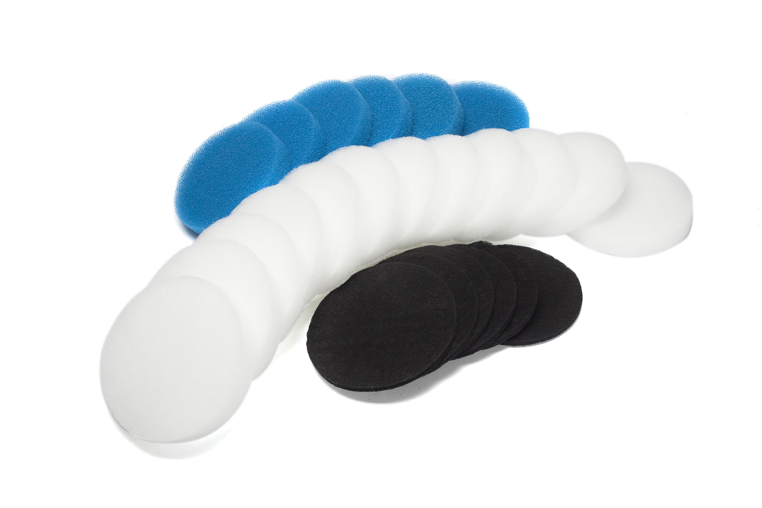 LTWHOME Value Pack of Carbon Filter, Coarse Filter and Fine Filter Pads Set Suitable for Classic 2215/350 2616151 (Pack of 24)