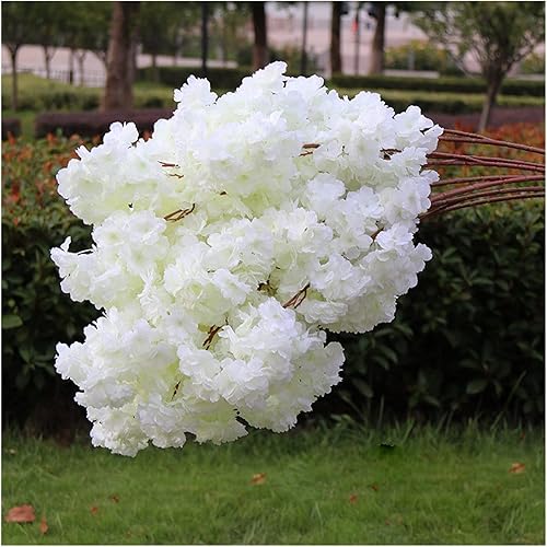 TOP AESTHETICS 100 piezas de flores artificiales de 140 cabezas, flores de cerezo, arco de boda, decoración de flores falsas, hortensias de seda,