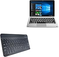 Vista 1 de BoxWave Teclado compatible con Chuwi Hi10 Pro - Teclado Bluetooth SlimKeys, delgado portátil con teclas estilo chiclet, negro azabache