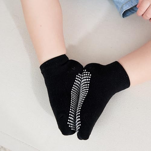 Miniatura 4 de ZAPLES Calcetines tobilleros antideslizantes para bebés con agarre antideslizante para niños y niñas, corte bajo para bebés y niños pequeños