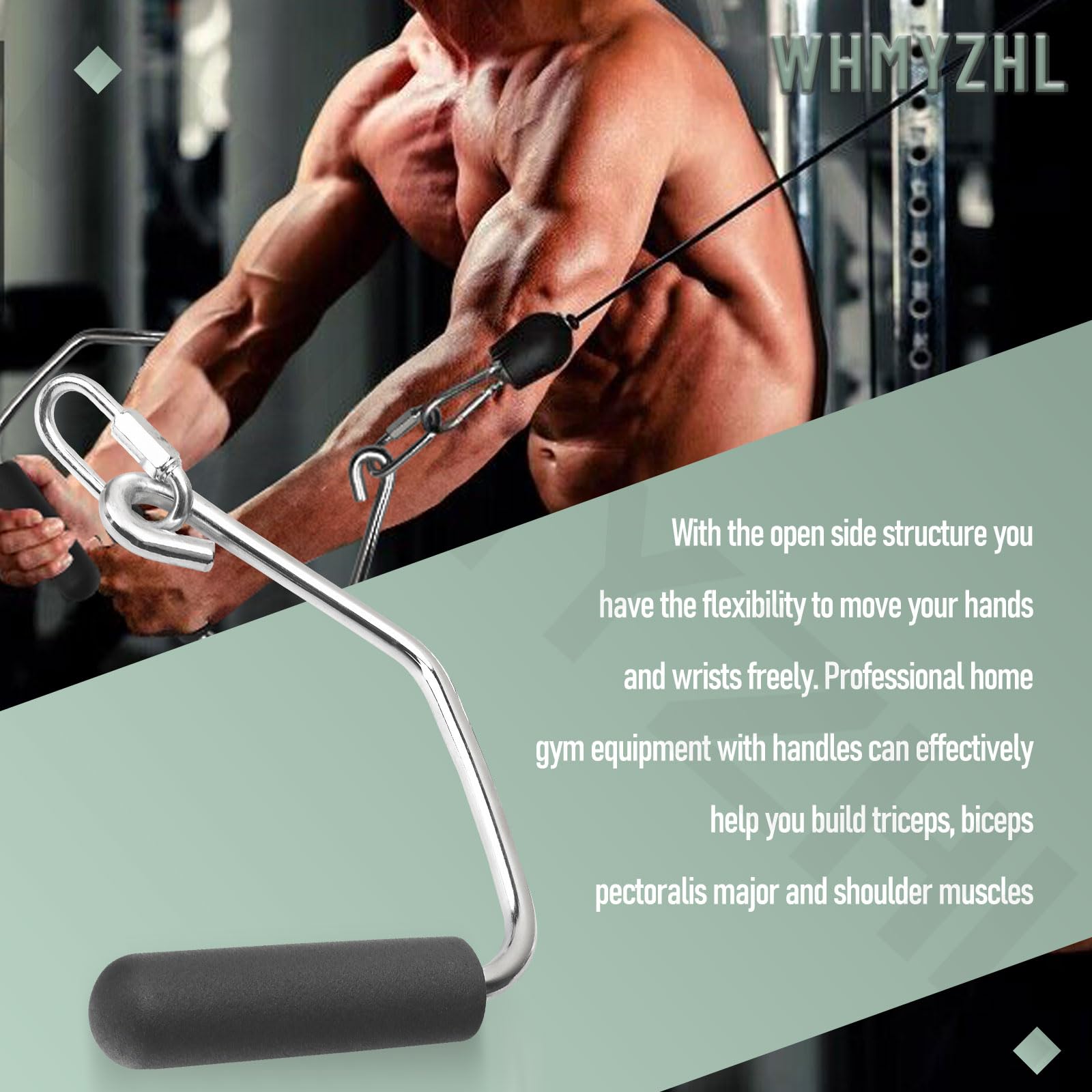 Total Gym Handles Chrome Grip Handles For Total Gym - Open Ended Exercise Handles Compatible With 2000, 3000, XL Models Exercise Machine Upgrades - View #11