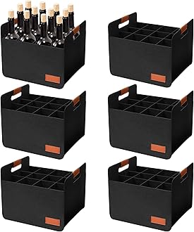 Windyun 12 Pcs 12 Bottle Wine Carrier with Reinforced Cardboard Set Reusable ...