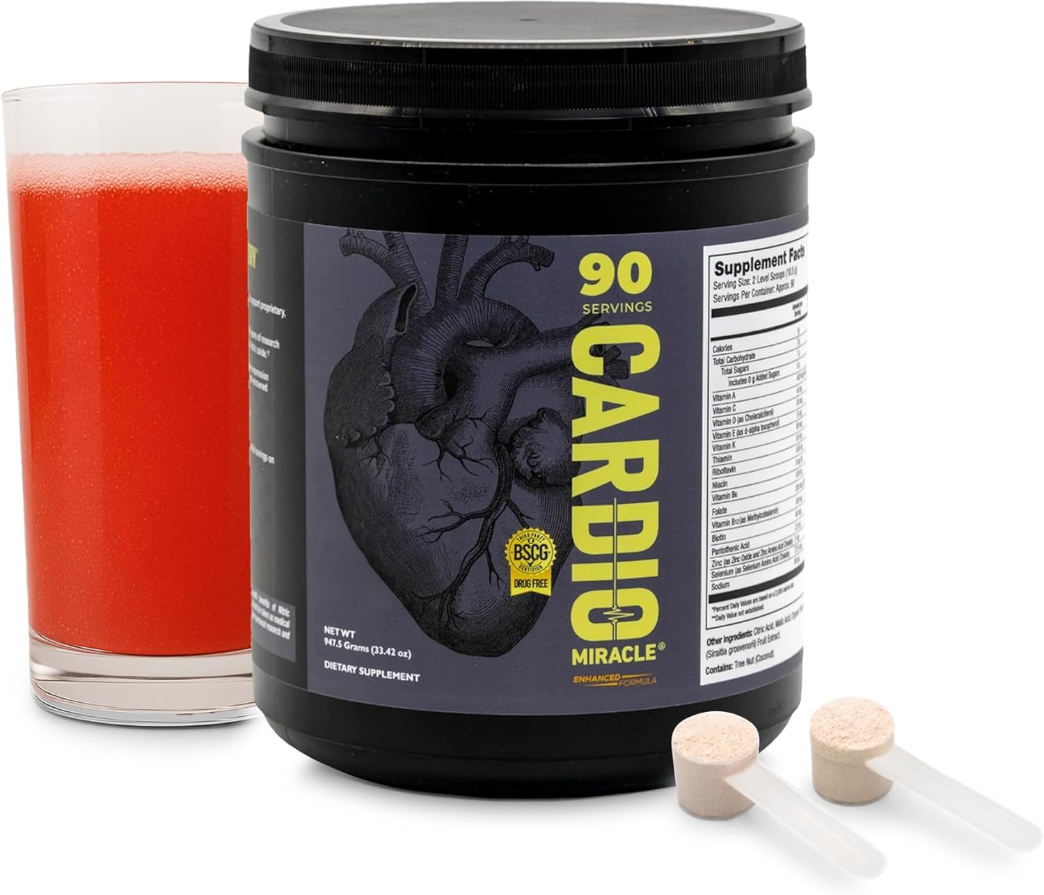 Cardio Miracle Nitric Oxide Supplement with Super Beets 90 Servings - Beet Root Powder with L-Arginine to Support Circulation, Blood Flow, Energy, Endurance, Stamina & Heart Health for Men and Women 2.09 Pound (Pack of 1) - Image 1 of 9