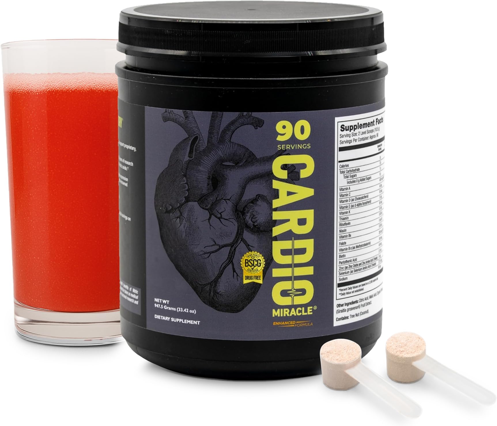 (TM - The Complete Nitric Oxide Solution - Nutritional Heart Healthy L-Arginine and Organic Beetroot Drink Mix (Stevia) 90 Servings