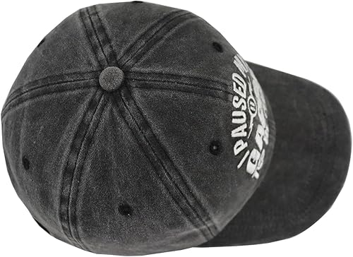 Miniatura 3 de Gorra de béisbol con texto en inglés "I Paused My Game to Be Here" para hombres y mujeres, divertida gorra de béisbol bordada ajustable de algodón
