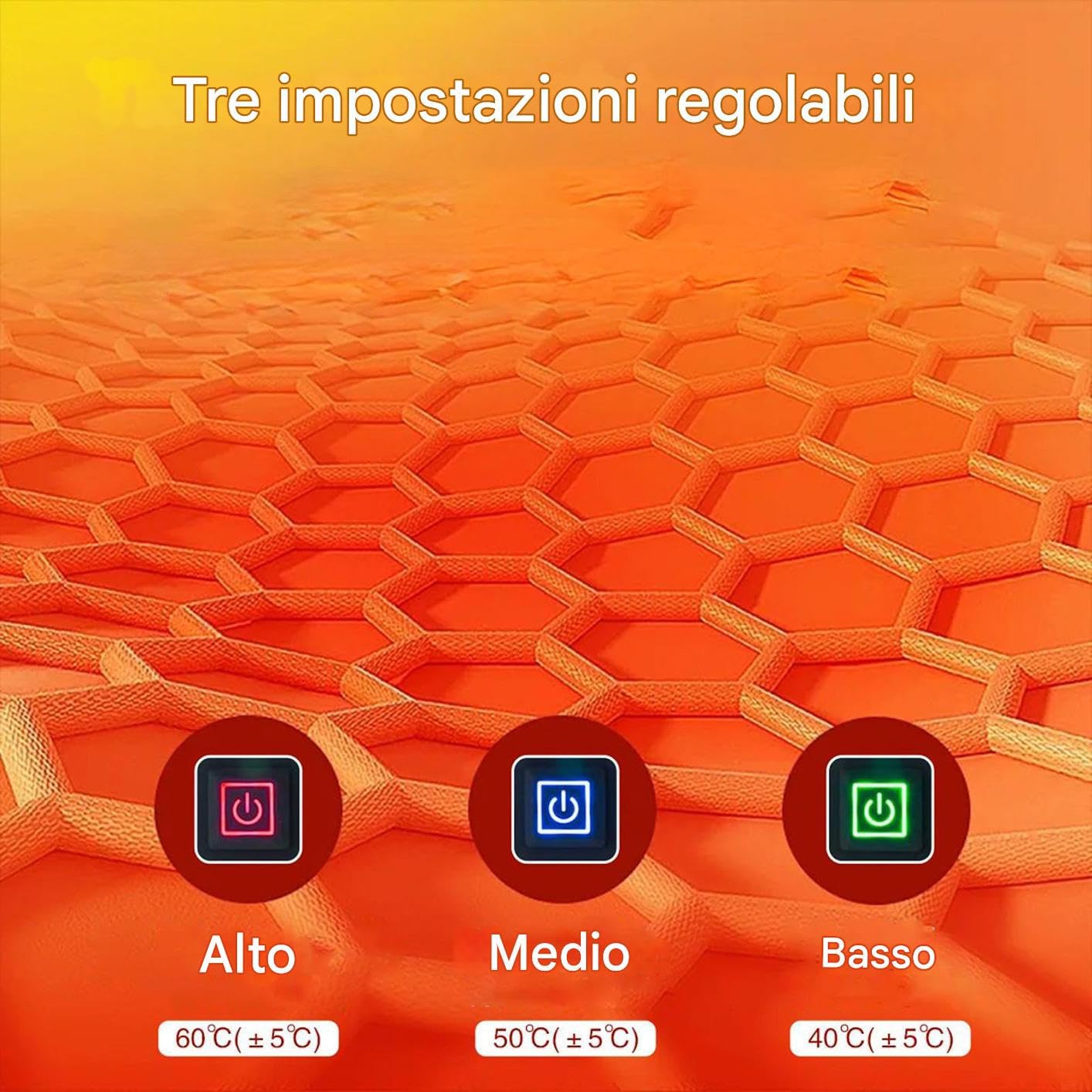 Riscaldante Per Sedili - Tappetino Riscaldato A 3 Temperature - Coprisedile Riscaldante Leggero Per Tribune | Per Autisti Studenti Interno Esterno Ufficio Campeggio Auto Sedie A Rotelle Poltrone Divan