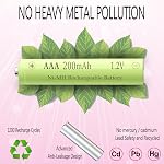 AAA 200mAh 1.2V NIMH Rechargeable Solar Light Batteries,8 Counts Triple A Batteries for Outdoor Solar Lights, String Light, LED Rope Lamp