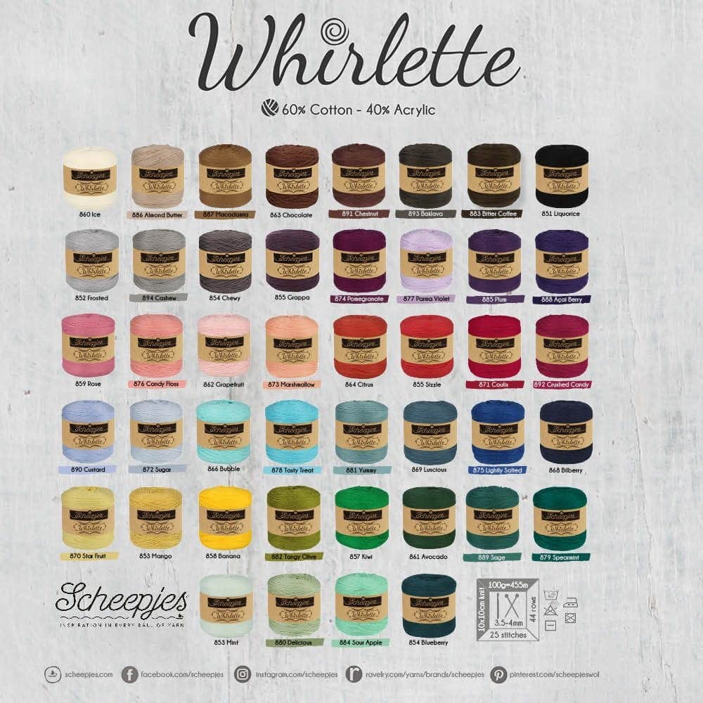 Scheepjes - Scheepjes Whirlette 875 Lightly Salted Yarn - 1x100g, 3.54 inches - Image 2