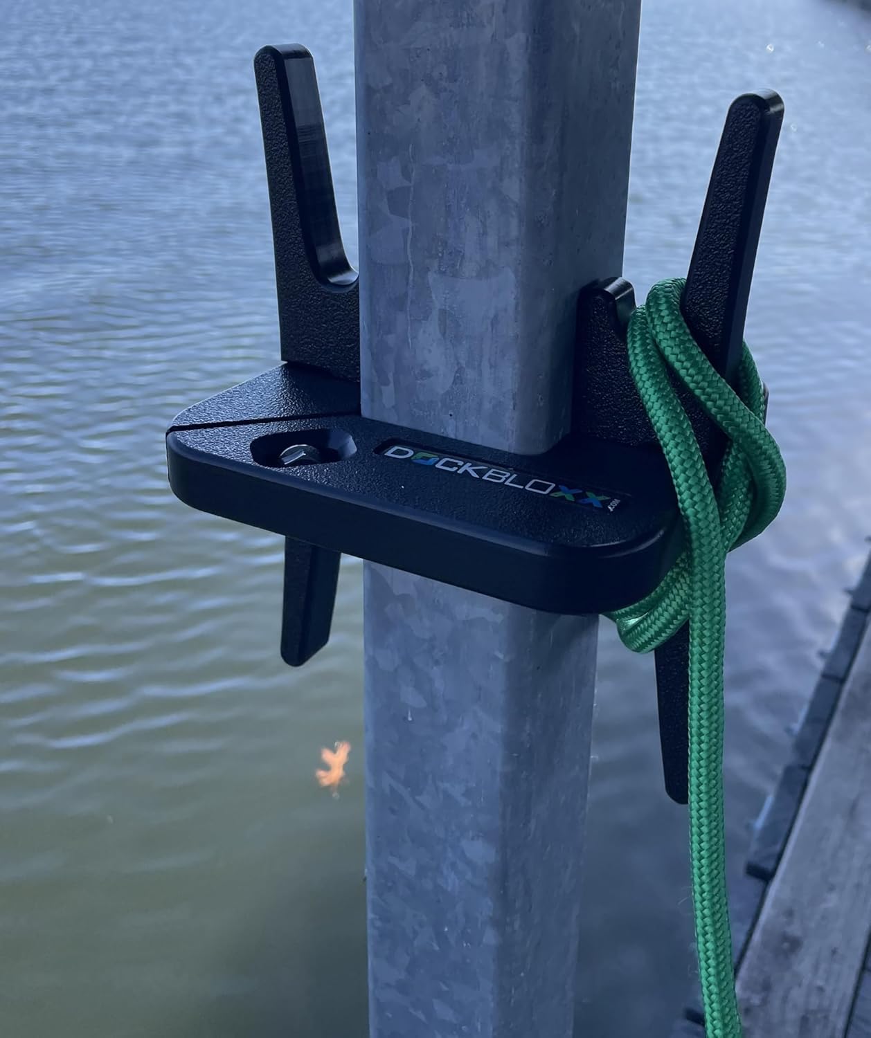 Dock Cleat – Made in USA, No Drilling Required – Marine-Grade UV-Resistant Cleat Mount for Boats, Jet Skis, Pontoons & Docks – Fits a 3" Square Post