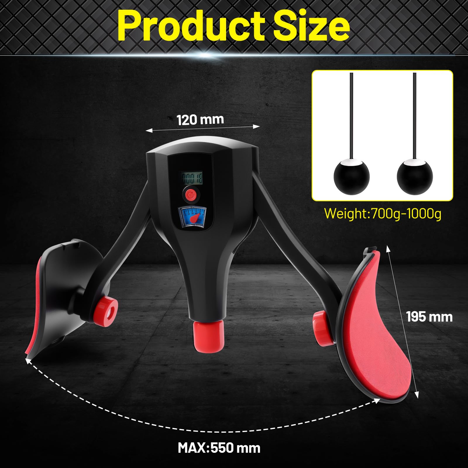 Oberschenkeltrainer Beinpresse für Zuhause, 10KG-60KG Beckenbodentrainer mit LCD-Zählung und Springseil für Männer Frau, 360° Drehbar Multifunktionaler Beintrainer Armtrainer für Training muskulatur