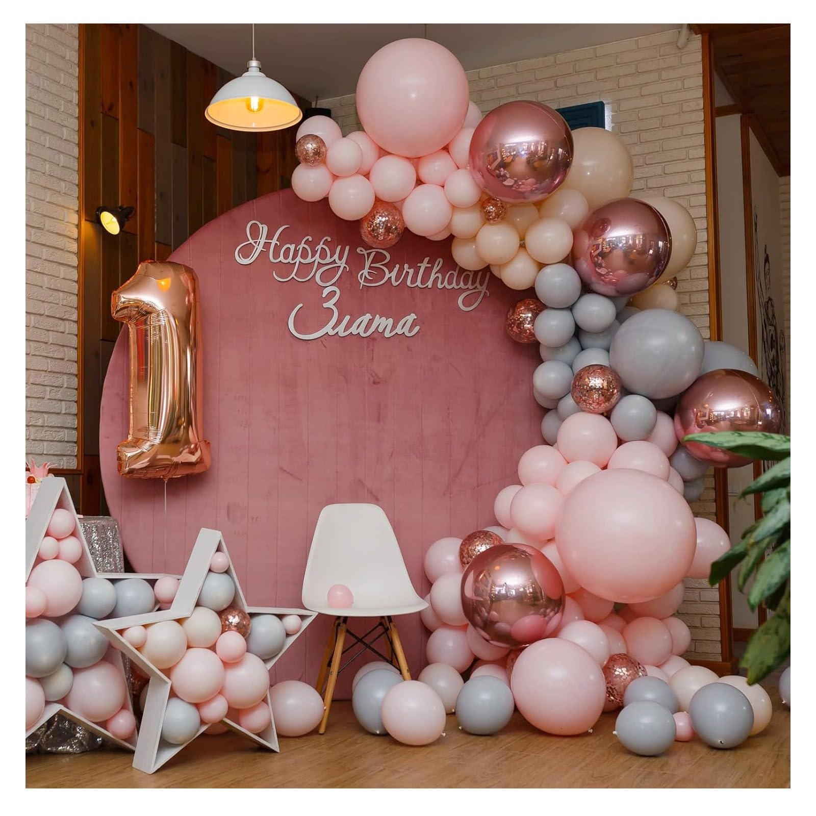 Duży stojak na łuk balonowy, okrągły stojak na tło, metalowy łuk, odporny na rdzę, stabilny złoty stojak na łuk kwiatowy, stojak na ceremonie, ślub, baby shower, dekoracje łukowe balonowe (biały, 250
