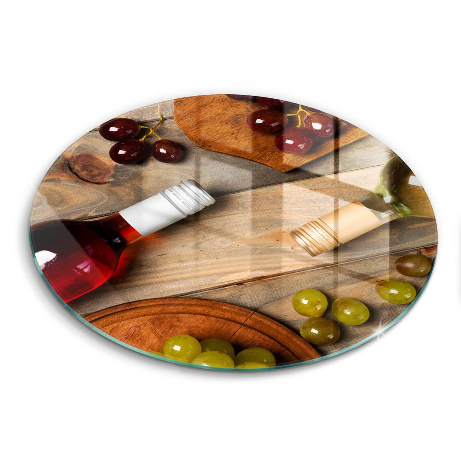 Plaque induction protection décor bouteilles de vin pour embellir la cuisine