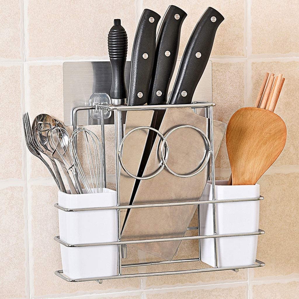 Stojak Kuchenny na Noże Bez Noży, Pałeczki Ze Stali Nierdzewnej Stojak Na Noże Deskę Do Krojenia W Kuchni Przechowywania Naścienny Knife Block
