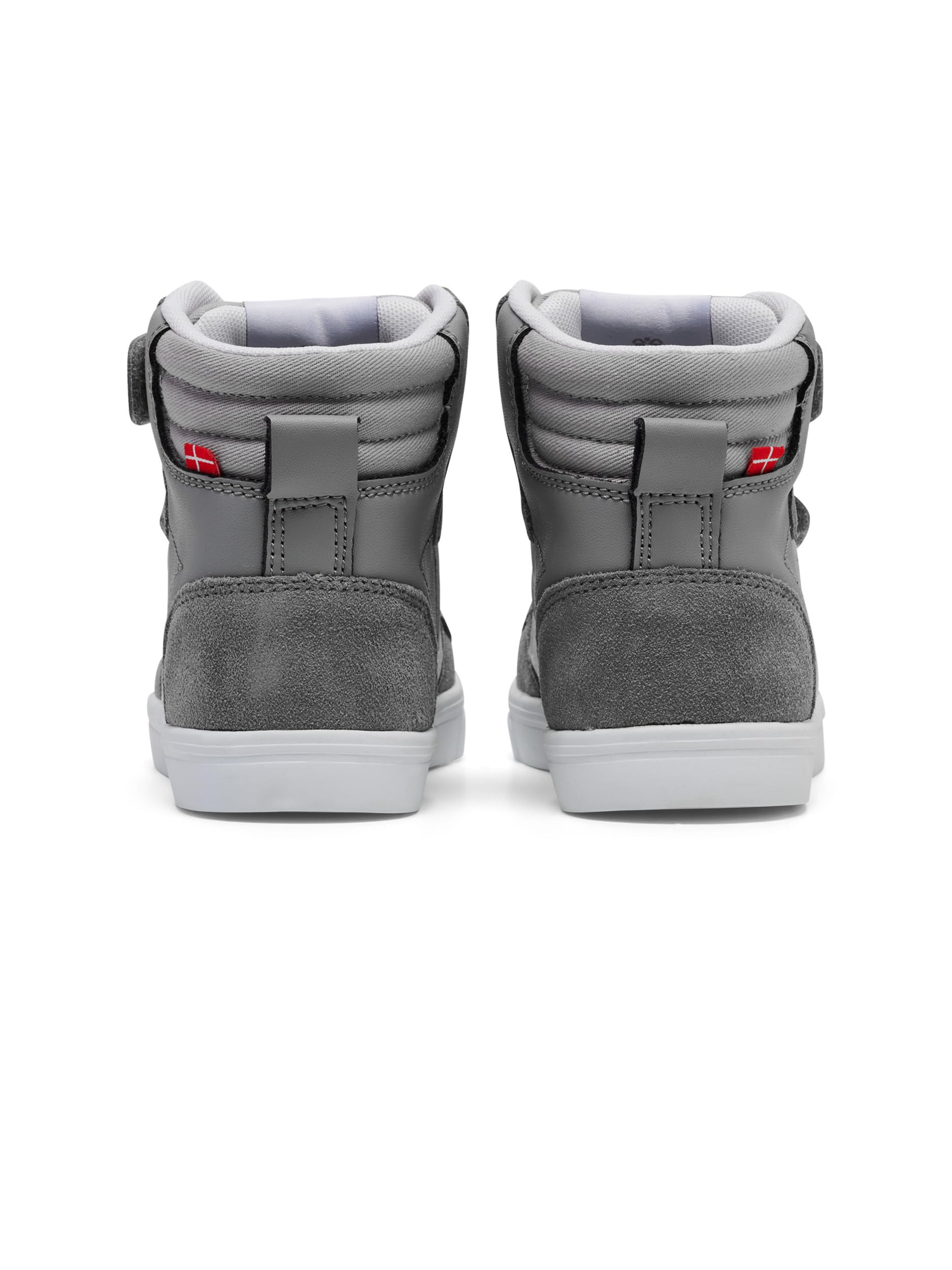 hummel Kids Slimmer Stadil Leather High Sneaker, Grey, Size 40