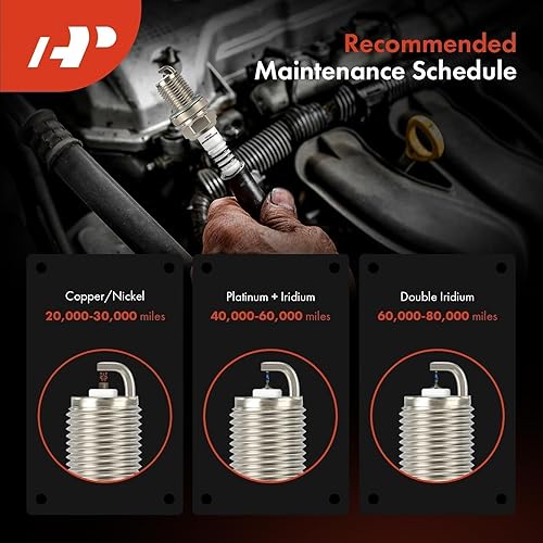 Miniatura 7 de A-Premium 4 bujías de platino iridio compatibles con Chevrolet, Chrysler, Dodge, Hyundai y Toyota Vehicle  Sebring, Stratus, Civic, Accent, Corolla,