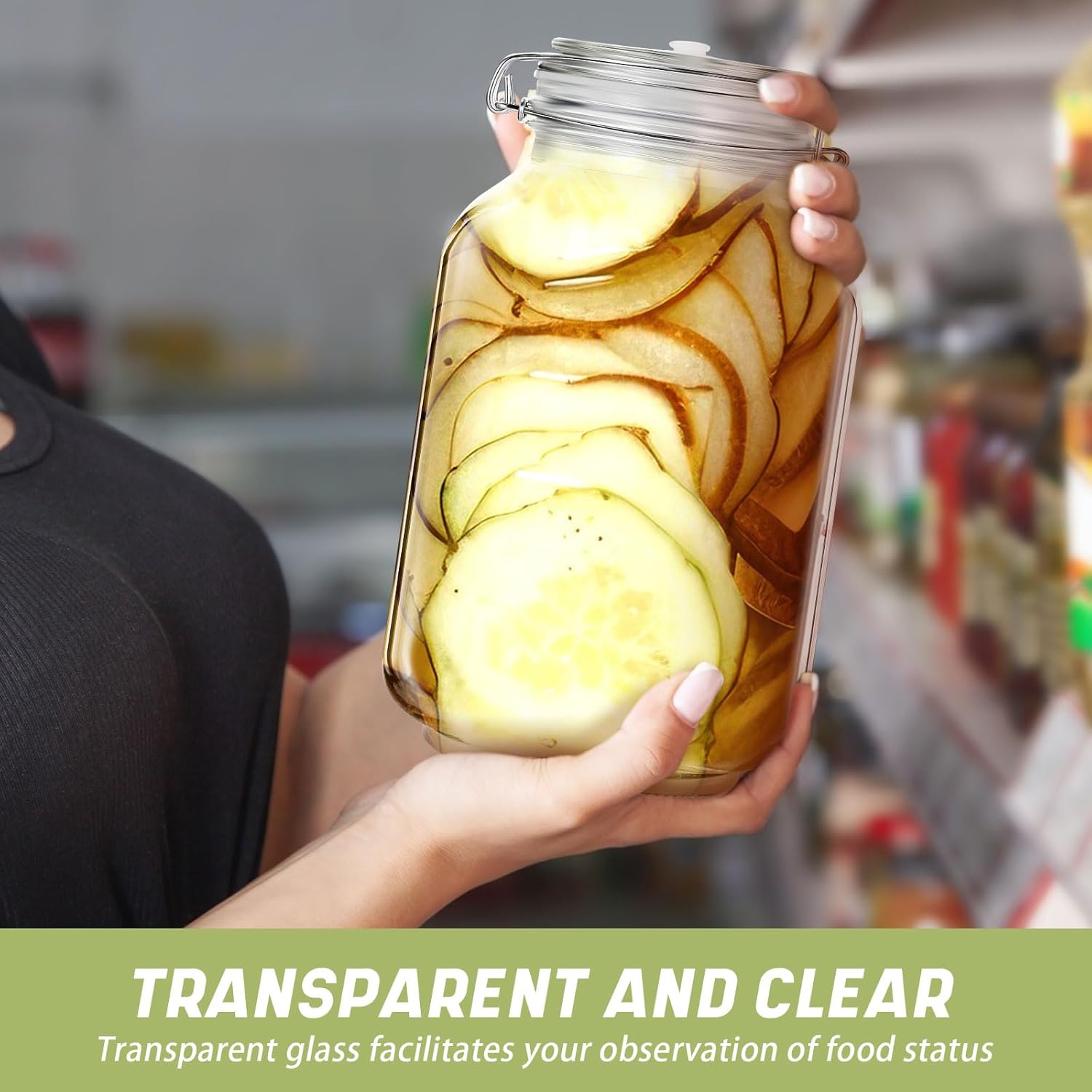 2 Sets Fermentation Jar Fermentation Kit with Fermenting Weights and Airlocks for Sauerkraut, Vegetables, and Other Fermented Food(3 L)