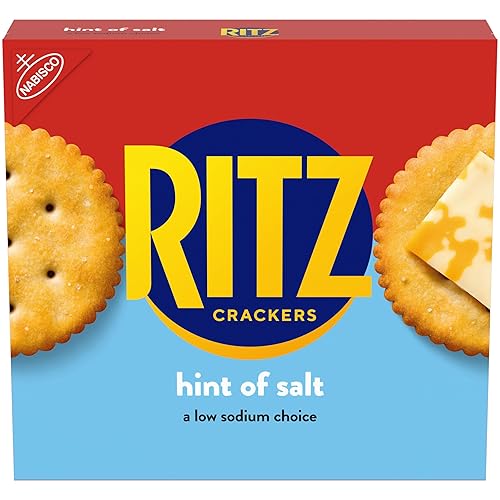 Galletas RITZ con un toque de sal, aperitivos para niños y adultos, bocadillos para el almuerzo, 13.7 oz
