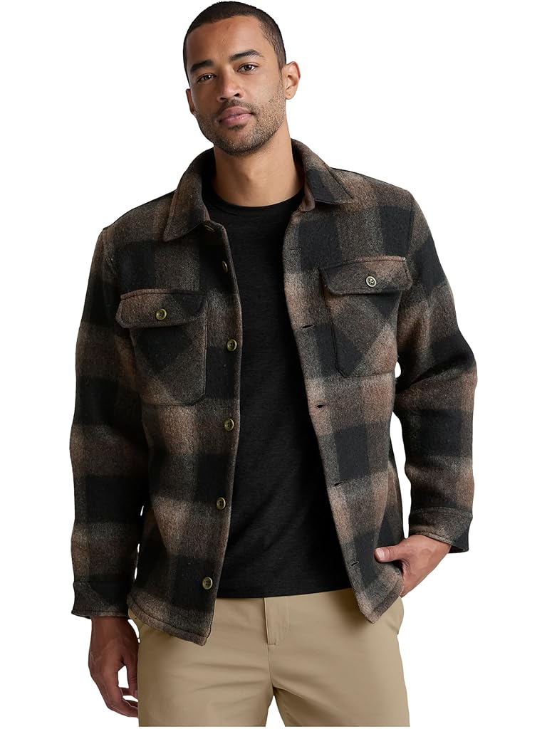 Black Beyond Yoga Plaid Wool Shirt