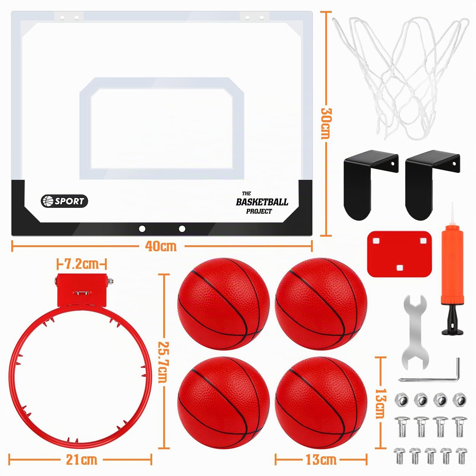 Dreamon Mini Canestro Basket Kit da Camera Bambini，Tabellone Basket Interno Giocattoli Sportivi per Bambino