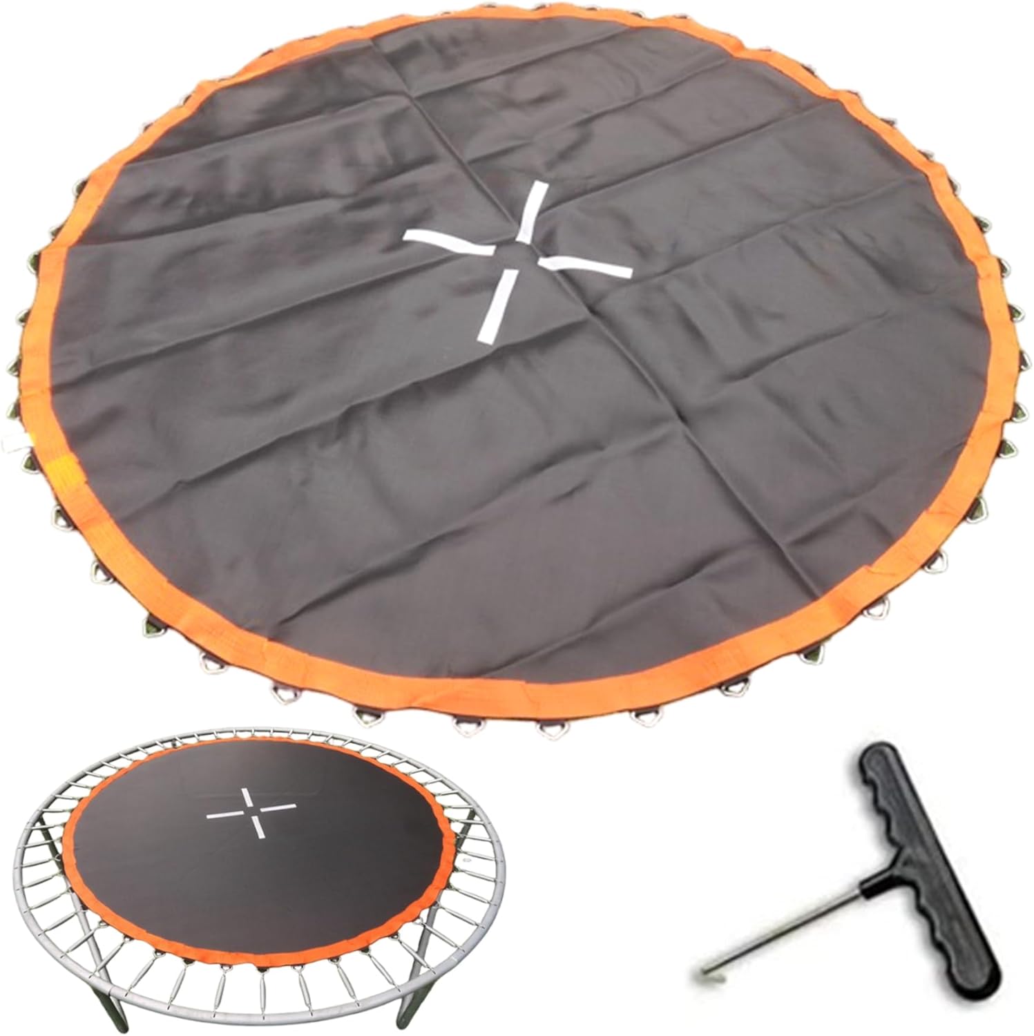 Trampoline Replacement Mat, UV-Resistant Trampoline Pad with 48 Eyelets Robust Jumping Mat for Garden and Outdoor, 8ft, Accessories.